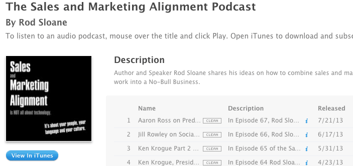 rod sloane podcast itunes aaron interview