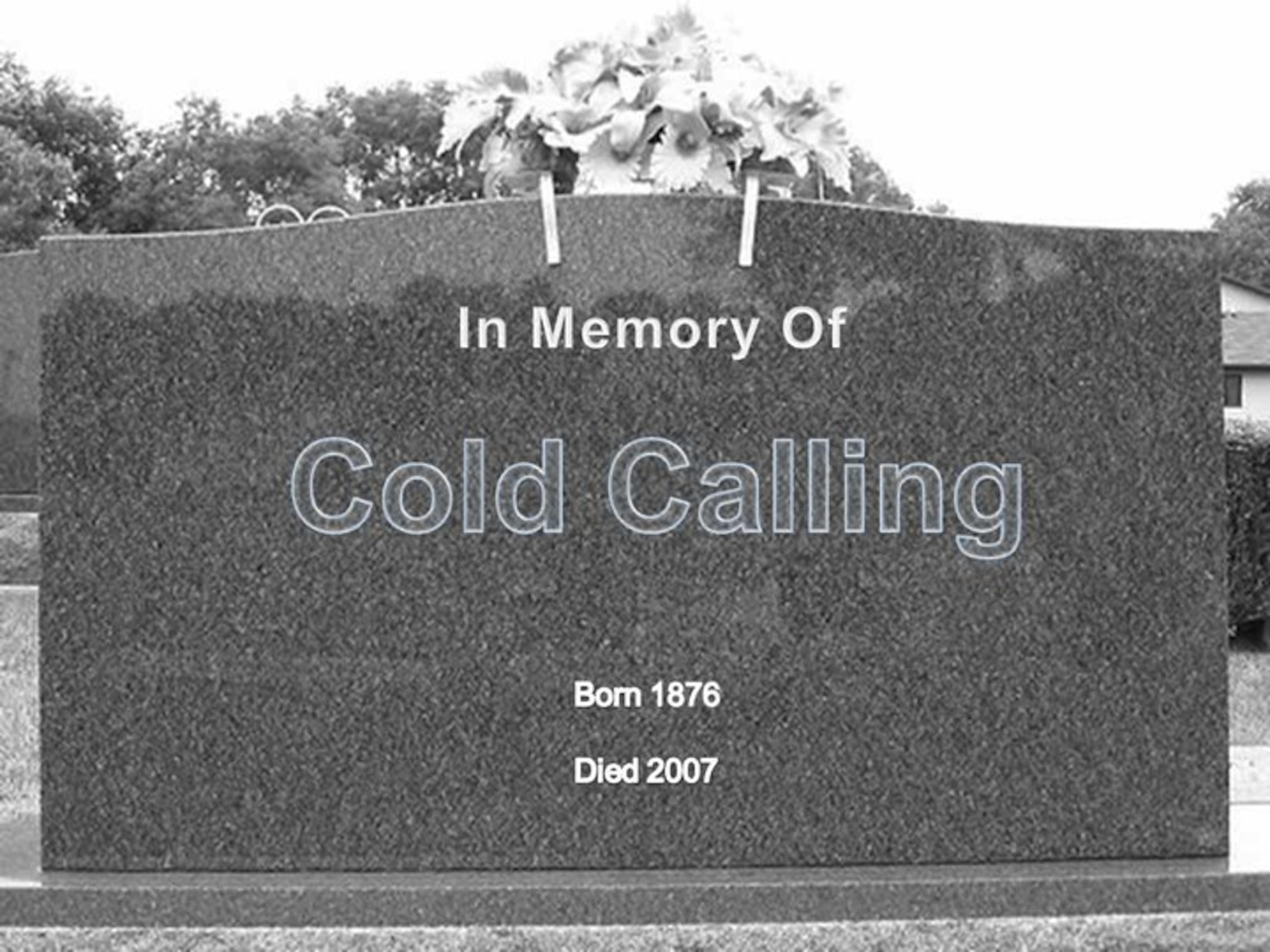  RIP cold calling tombstone picture