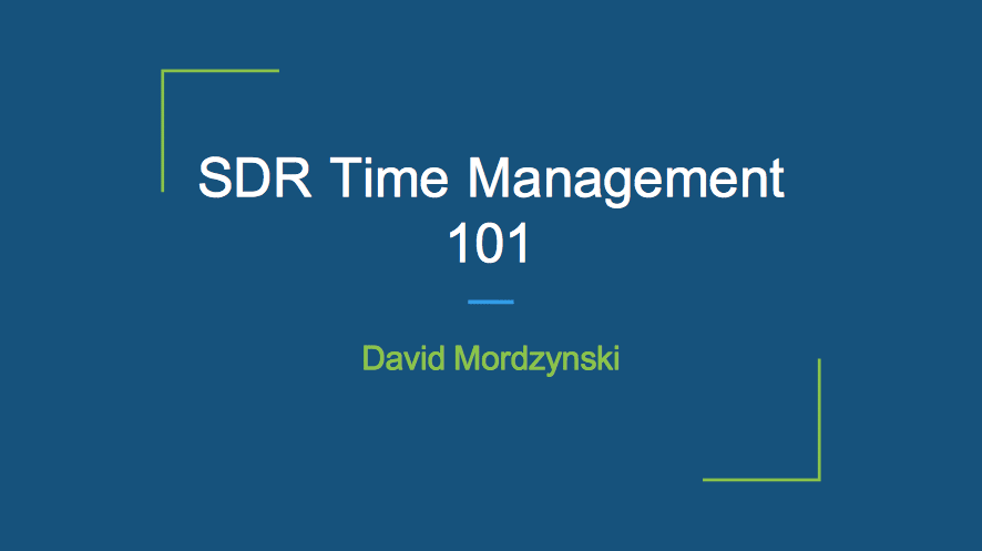 How Demandbase’s David Mordzynski Structures His Workday To Get The Most Out Of His Time…And His Quota