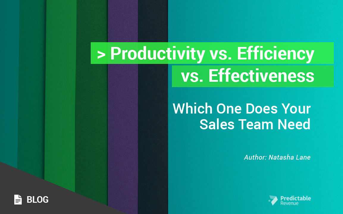 efficiency and effectiveness