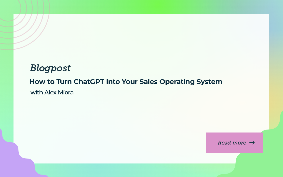 How to Turn ChatGPT Into Your Sales Operating System with Alex Miora